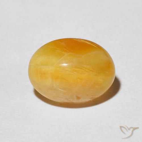 2.97ct Natural Laranja-Ouro Opala Olho de Gato, oval, Opaco