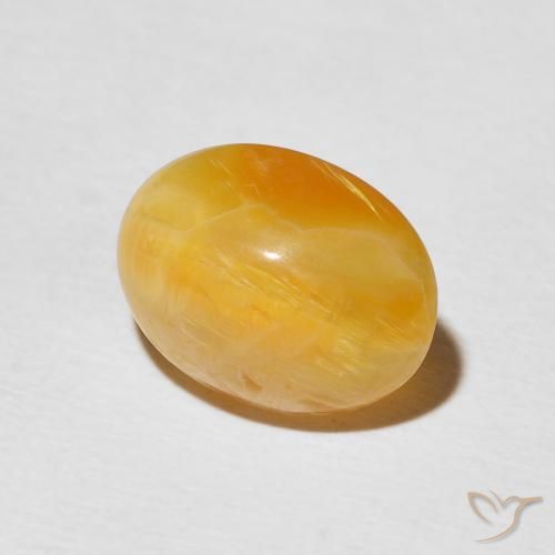 Opala Olho de Gato Laranja-Ouro Natural 2.97ct, oval, Opaco
