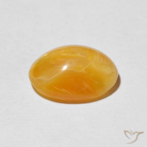Opala Olho de Gato Laranja-Ouro Natural 2.97ct, oval, Opaco