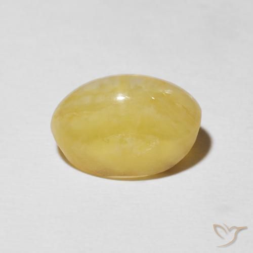 Opala Olho de Gato Amarelo Toscana Natural 5.44ct, oval, Opaco