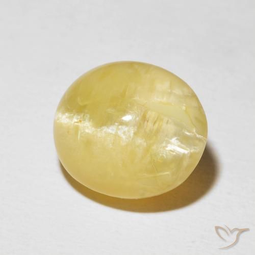Opala Olho de Gato Luz amarela Natural 5.87ct, oval, Opaco