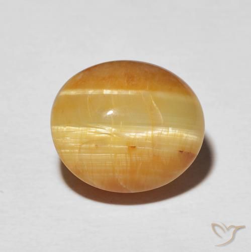 7.16ct Natural Marrom dourado Opala Olho de Gato, oval, Opaco