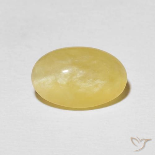 2.70ct Natural Amarelo claro Opala Olho de Gato, oval, Opaco