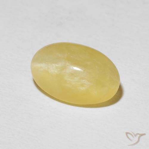 Opala Olho de Gato Amarelo claro Natural 2.70ct, oval, Opaco