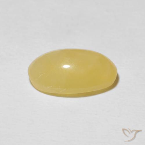Opala Olho de Gato Amarelo claro Natural 2.70ct, oval, Opaco
