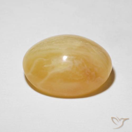 Opala Olho de Gato amarelo médio Natural 20.55ct, oval, Opaco