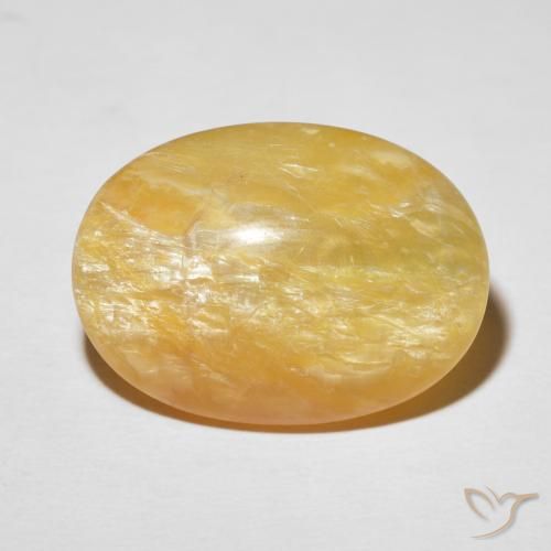 19.78ct Natural ouro médio Opala Olho de Gato, oval, Opaco