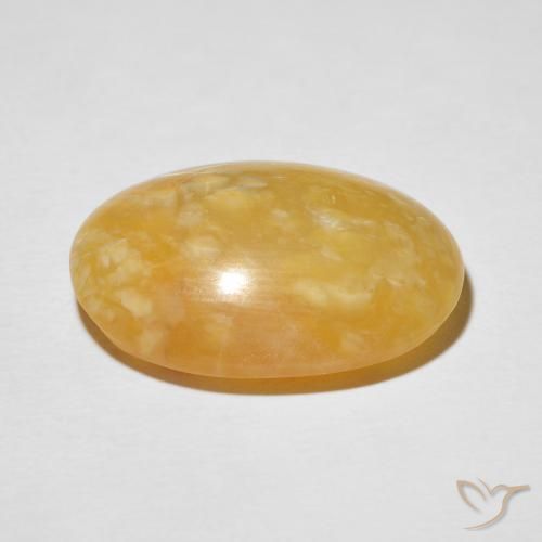 Opala Olho de Gato ouro médio Natural 19.78ct, oval, Opaco