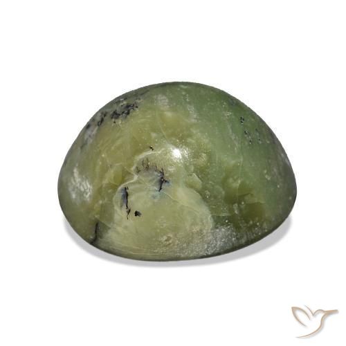 Opala Olho de Gato Verde Terroso Natural 3.41ct, oval, Opaco