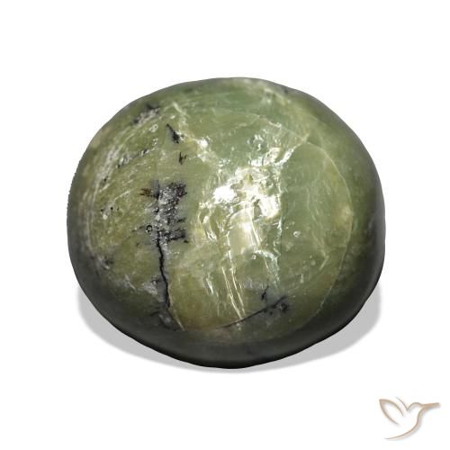 4.99ct Verde Terroso Opala Olho de Gato, oval, Opaco