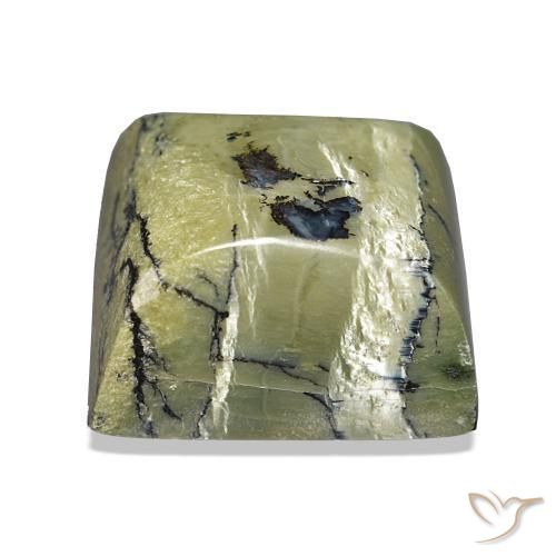 Opala Olho de Gato Verde médio Natural 21.06ct, baguete, Opaco