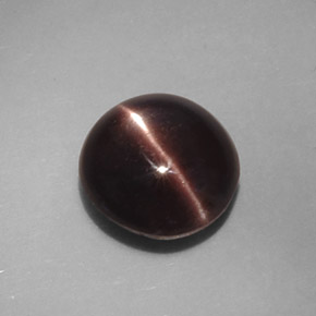 Cat's eye scapolite marrom natural 3,46ct, corte oval, opaco