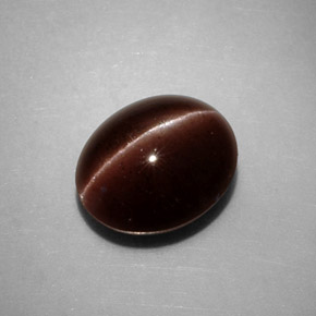 Cat's eye scapolite marrom natural 3,52ct, corte oval, opaco