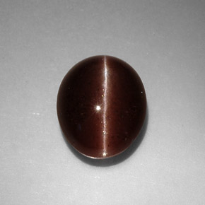 Cat's eye scapolite marrom natural 3,52ct, corte oval, opaco