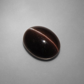 Cat's eye scapolite marrom natural 6,90ct, corte oval, translúcido