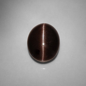 Cat's eye scapolite marrom natural 6,90ct, corte oval, translúcido