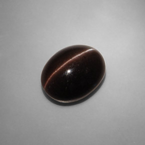 Cat's eye scapolite marrom natural 6,90ct, corte oval, translúcido
