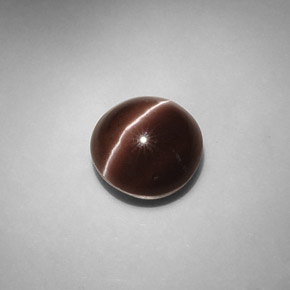 Cat's eye scapolite marrom natural 5,82ct, corte redondo, translúcido