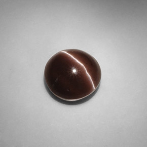 Cat's eye scapolite marrom natural 5,82ct, corte redondo, translúcido