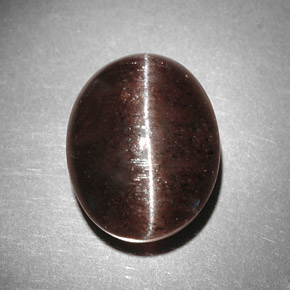 Cat's eye scapolite marrom natural 9,31ct, corte oval, translúcido