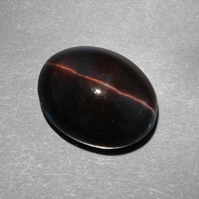 Cat's eye scapolite marrom natural 9,21ct, corte oval, translúcido