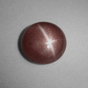 Cat's eye scapolite marrom natural 1,54ct, corte redondo, opaco