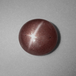 Cat's eye scapolite marrom natural 1,54ct, corte redondo, opaco