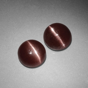 Pedras preciosas de Escapolita Olho de Gato Marrom natural de  ct, Corte Redondo, Opaco