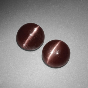 Pedras preciosas de Escapolita Olho de Gato Marrom natural de  ct, Corte Redondo, Opaco