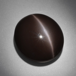 Cat's eye scapolite marrom natural 24,01ct, corte oval, opaco
