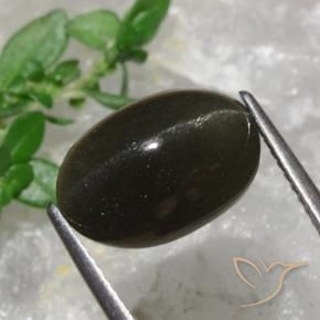 Cat's eye scapolite marrom natural 6,38ct, corte oval, translúcido