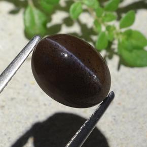 Escapolita Olho de Gato preto quente Natural 4.04ct, Corte Oval, Translúcido