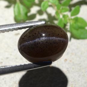 Escapolita Olho de Gato preto quente Natural 4.04ct, Corte Oval, Translúcido