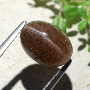 Cat's eye scapolite marrom natural 4,55ct, corte oval, translúcido