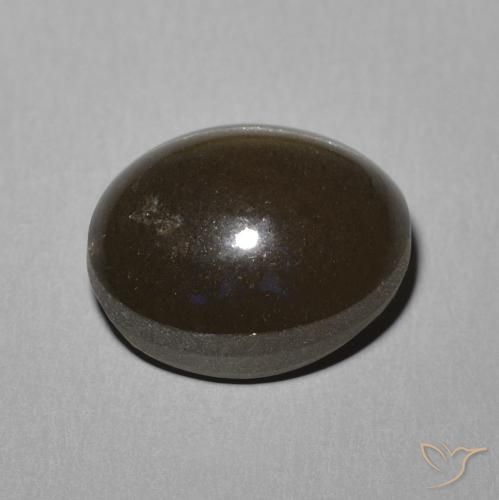 Escapolita Olho de Gato Castanho médio Natural 5.81ct, oval, Translúcido