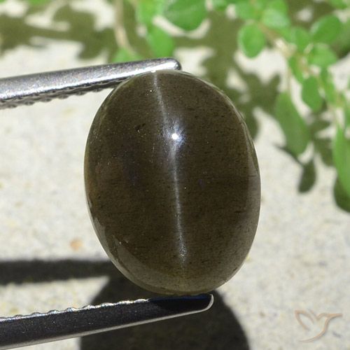4.97ct Natural Castanho Médio-Claro Escapolita Olho de Gato, oval, Translúcido