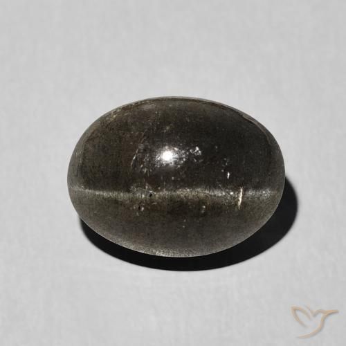3.41ct Natural Preto Escapolita Olho de Gato, oval, Translúcido