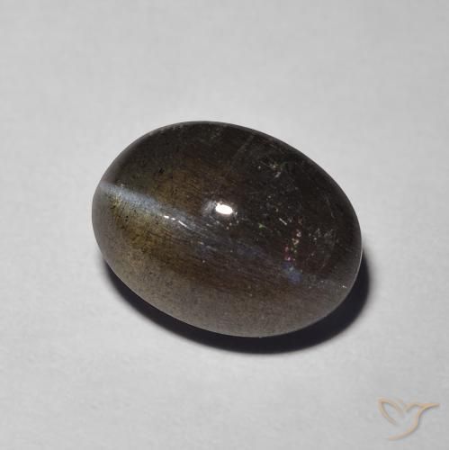 Escapolita Olho de Gato Marrom Natural 2.94ct, oval, Translúcido