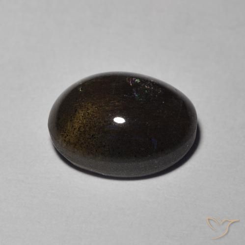 Escapolita Olho de Gato Marrom Natural 2.94ct, oval, Translúcido
