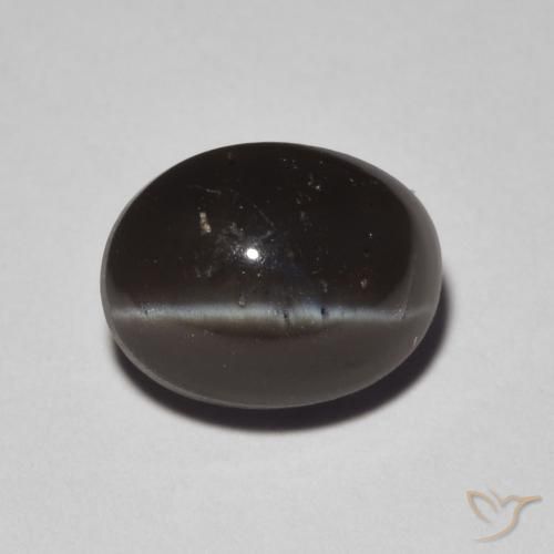 2.24ct Natural Preto Escapolita Olho de Gato, oval, Translúcido