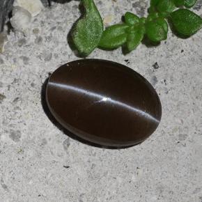 Escapolita Olho de Gato Marrom Natural 2.03ct, Corte Oval, Translúcido