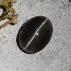 Escapolita Olho de Gato Preto Natural 2.30ct, Corte Oval, Translúcido