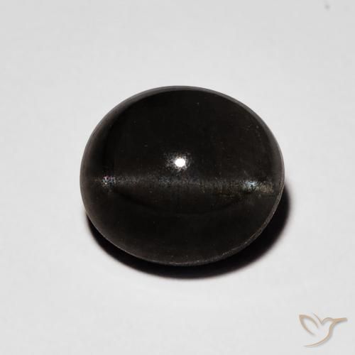 2.70ct Natural Preto Escapolita Olho de Gato, oval, Translúcido