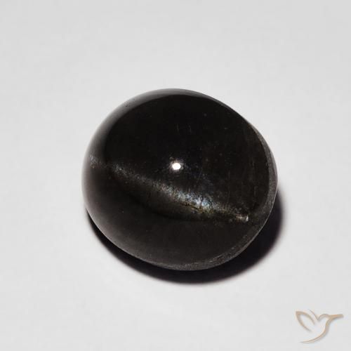 Escapolita Olho de Gato Preto Natural 2.70ct, oval, Translúcido