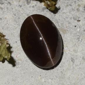 Cat's eye scapolite marrom natural 2,16ct, corte oval, translúcido