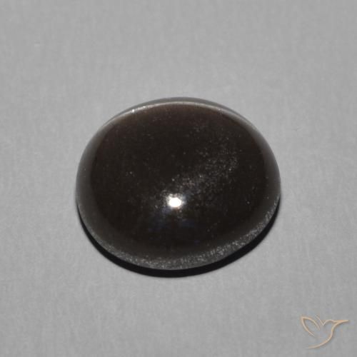 Escapolita Olho de Gato preto quente Natural 2.28ct, Redondo, Translúcido
