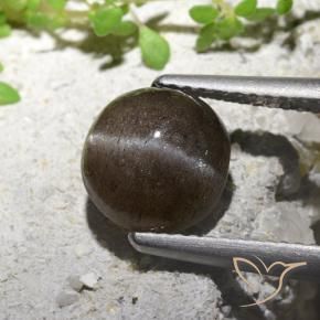 Escapolita Olho de Gato Castanho Médio-Claro Natural 2.16ct, Redondo, Translúcido