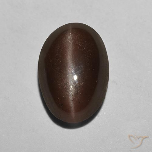 2.12ct Natural Umber Brown Escapolita Olho de Gato, oval, Translúcido