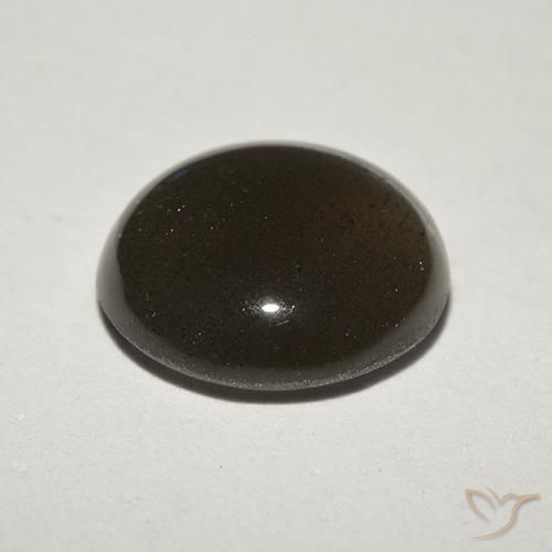 Escapolita Olho de Gato Preto Natural 2.34ct, Redondo, Translúcido