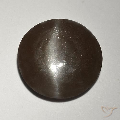2.99ct Natural Umber Brown Escapolita Olho de Gato, Redondo, Translúcido